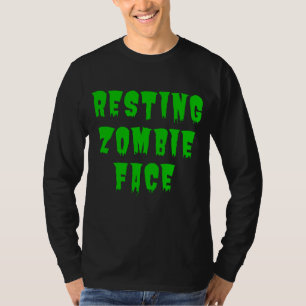 Visage de Zombie au Repos - T-Shirt drôle d'Hallow