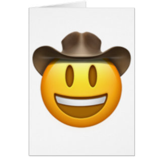 Visage d'emoji de cowboy