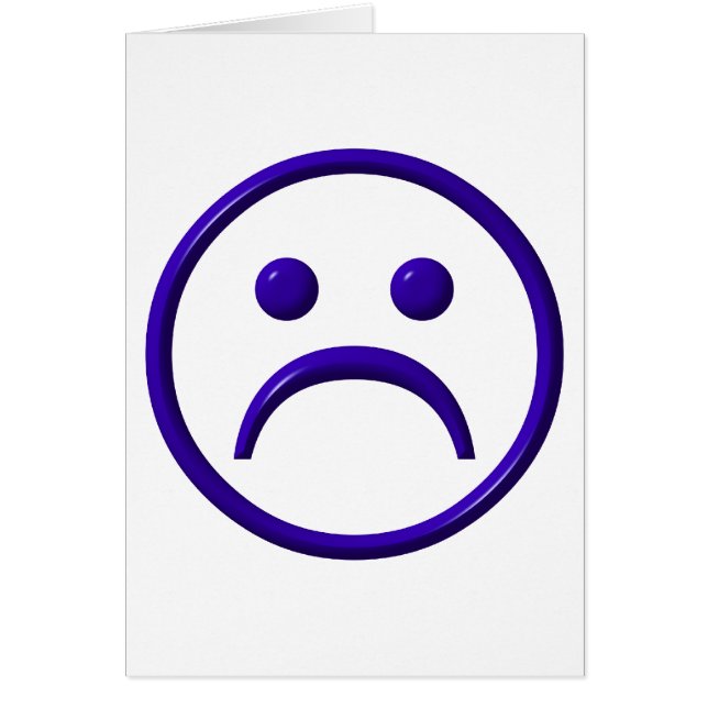 Visage déprimé, triste et bleu (Devant)