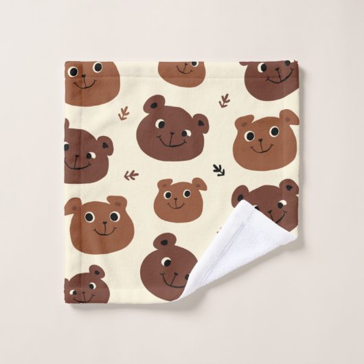 Visage drôle d'ours (Gant de toilette)
