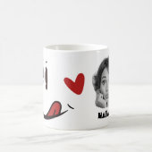 Visage drôle | Yummy Smile Fun White Photo Mug (Centre)