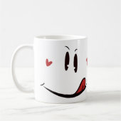 Visage drôle | Yummy Smile Fun White Photo Mug (Gauche)