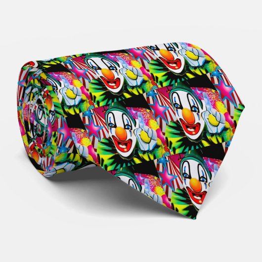 Visage d'une cravate de clown (Roulé)