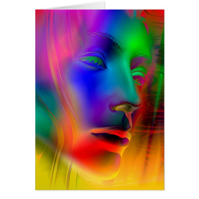 Visage d'une femme psychédélique (Devant)