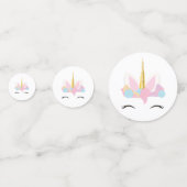 Visage et nom de la licorne | Confettis (Devant)