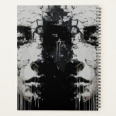Visage fragmenté : Expression abstraite sombre (Dos)