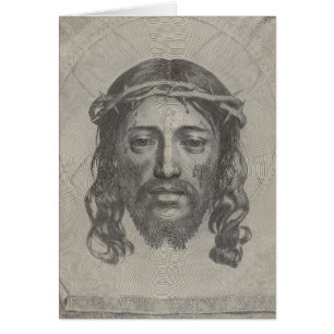 Visage gravé de Jésus-Christ par Claude Mellan