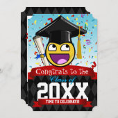 Visage impressionnant Nos Invitations Graduées Pré (Devant / Derrière)