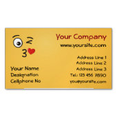 Visage Jeter un Carte de visite magnétique baisé (devant)