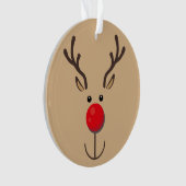 Visage minimaliste de rennes mignonne Brown (devant)