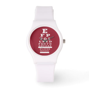 Visage rouge de montre de diagramme d'oeil