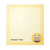 Visage souriant avec Bloc-notes à bouche ouverte (Devant)