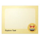 Visage souriant avec Bloc-notes en forme de coeur (Devant)