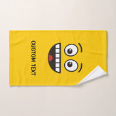 Visage souriant avec bouche ouverte (Serviette à main)