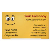 Visage souriant avec un aimant Carte de visite d'y (devant)