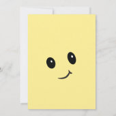 Visage souriant mignon Invitation Anniversaire (Dos)
