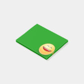 Visage souriant sur un Post-It vert (Incliné)