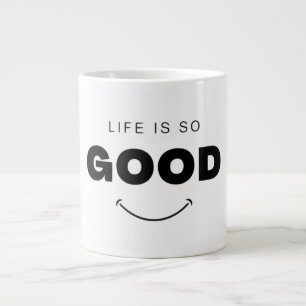 Visage Sourire La Vie Est Si Bonne Mug À Café Es
