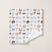 Visages conviviaux | Portraits d'animaux mignons (Gant de toilette)