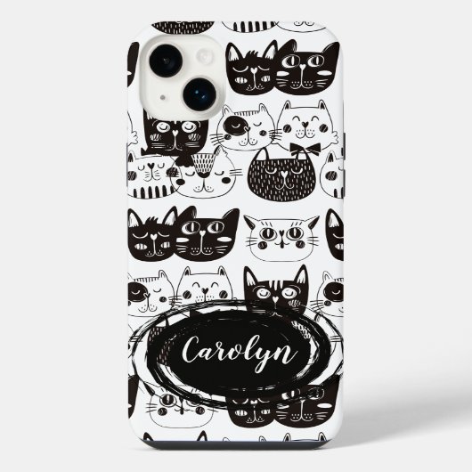 Visages de chat fous motif (Verso)