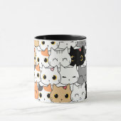 Visages de chats mignons - Mug Motif Kawaii (Centre)