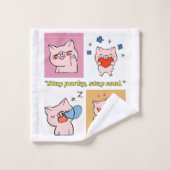 visages de citation de cochon (Gant de toilette)