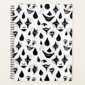 Visages de clown de cirque noir et blanc (Devant)