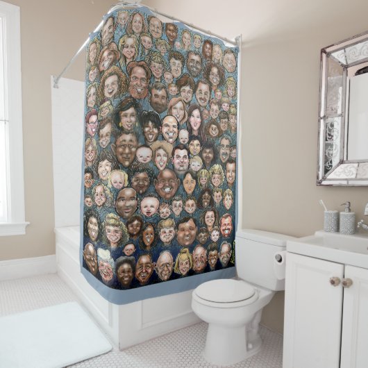 Visages de l'humanité Douche rideau (En situation)
