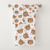 Visages d'ours modernes sur fond blanc (En situation)