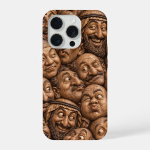 Visages en bois sculpté de style vintage - Art à m