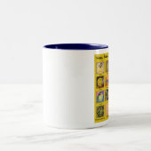 visages heureux par la tasse de cadeau d'histoire (Centre)
