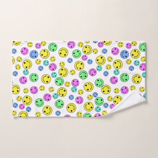 Visages souriants B (Serviette à main)