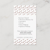 Visagist Beige Stippen Bruin Salon Visitekaartje (Achterkant)