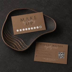 Visagist Donker Terracotta QR-code  Klantenkaartje