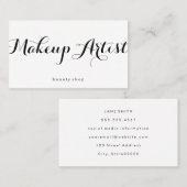 Visagist Fancy Font Minimalist Visitekaartje (Voorkant / Achterkant)