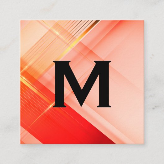 Visagist Rood Roze Goud Achtergrond Vierkante Visitekaartje (Voorkant)