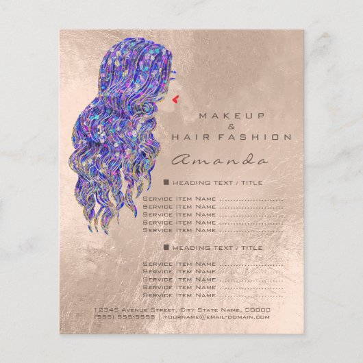 Visagist Schoonheidssalon Wimper Flyer Zeemeermin (Voorkant)