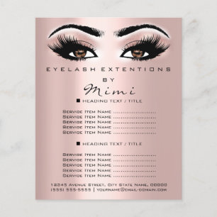 Visagist Schoonheidssalon Wimperfolder Bruine Blus Flyer