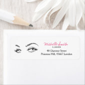 Visagist Wimpers Wenkbrauwen Zwart en Wit Eenvoudi Etiket (Insitu)