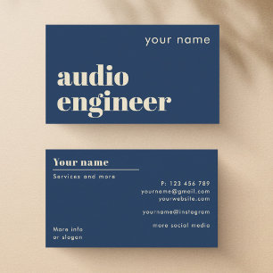 Visakaart voor audio-ingenieur geluidstechnicus visitekaartje