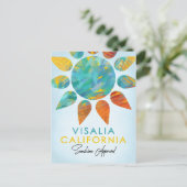 Visalia California Sunshine Travel Briefkaart (Staand voorkant)