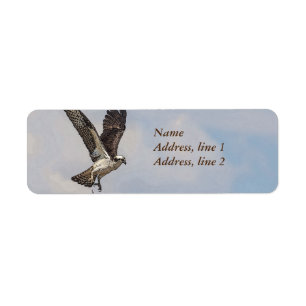 Visarend in een nest etiket