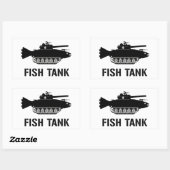 Visbak Rechthoekige Sticker (Vel)