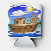 Visboot Cartoon Blikjeskoeler (Voorkant)