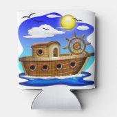 Visboot Cartoon Blikjeskoeler (Achterkant)