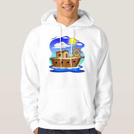 Visboot Cartoon Hoodie (Voorkant)