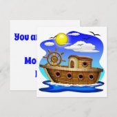 Visboot Cartoon Kaart (Voorkant / Achterkant)
