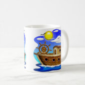 Visboot Cartoon Koffiemok (Voorkant rechts)