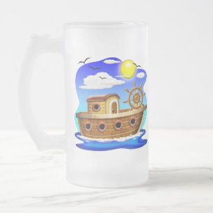 Visboot Cartoon Matglas Bierpul