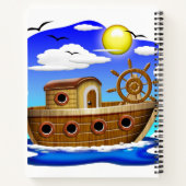 Visboot Cartoon Notitieboek (Achterkant)